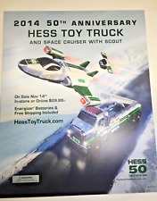 Hess Toy Truck 2014  50th Anniversary Advertising  Dispenser Sign 18 x 14.5 picture