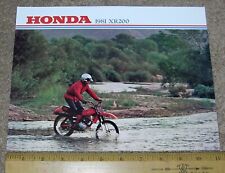 1981 81 HONDA XR200 Motorcycle Dealer Stamped Sales Brochure Spec Sheet   picture