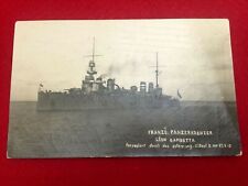 Vinatage WW1 Postcard - French Armoured Cruiser Léon Gambetta Commissioned 1903 picture