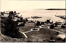 Mackinac Island, Michigan c 1910s Yacht Basin Antique RPPC Real Photo Postcard picture