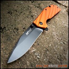 M-TECH TACTICAL SPRING ASSISTED POCKET KNIFE Orange Folding Rescue Blade Outdoor picture