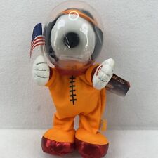 SNOOPY Peanuts Animated Astronaut Orange Dances w Tag Plush Dog **NO SOUND** picture