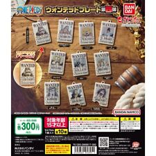 One Piece Wanted Plate Keychain vol.4 Complete Set of 10 Capsule Toy Bandai picture