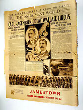 1926 Carl Hagenbeck Great Wallace Circus Carnival courier Poster Jamestown NY picture