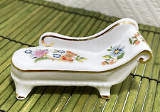 Aynsley Miniature Porcelain Chaise Lounge Couch England Butterfly Flowers 3