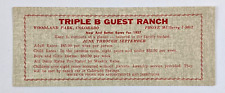 1957 Woodland Park Colorado Triple B Guest Ranch Vintage Rate Advertising Card picture
