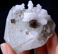 88g Natural Rare Scheelite & Crystal Calcite Mineral Specimen/YaogangxianChina picture