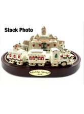 New 2002 Avon Holiday Express Porcelain Christmas Moving Train & Cars picture