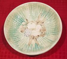 Antique Vintage Majolica Fruit & Weave Pattern Bowl  picture