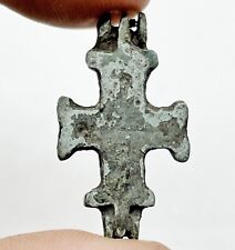 RARE Authentic Medieval Crusader Bronze Cross Artifact : Circa 1095-1492 AD = J picture