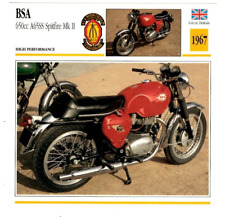 BSA 650cc A65SS Spitfire Mk II 1967 Edito Service Atlas Motorcycle Card picture