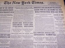 1931 AUGUST 29 NEW YORK TIMES - ROOSEVELT ASKS $20,000,000 FOR JOBLESS - NT 2435 picture