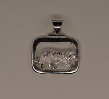 Small Sterling Silver Border Collie Herding Study Pendant picture