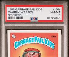 1986 Topps GPK Garbage Pail Kids OS4 156a Warrin Warren PEEL HERE ERROR PSA 8 picture