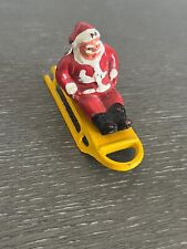 Vintage Cast Lead Santa on Sled Barclay Manoil 2” picture