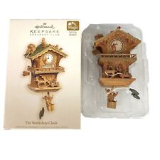 2006 Hallmark Keepsake Ornament Club The Workshop Clock Pull String With Box picture