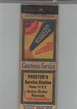 Matchbook Cover - Diamond Quality Prueter's Service Station Baileys Harbor, WI picture
