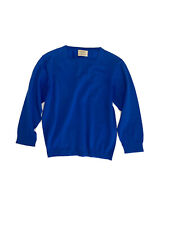 Marchesa I.Magnin Vintage 50s Wool Sweater Women Royal Blue Square Neck Knit Top picture