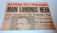 WWII  8-2-1945  San Francisco The Call .. MAIN LANDINGS NEAR    NAVY OPENS WAY picture