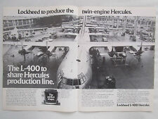2/1980 PUB LOCKHEED L-400 TWIN ENGINE HERCULES CARGO AIRCRAFT PRODUCTION LINE AD picture