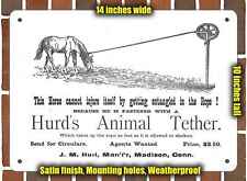 Metal Sign - 1887 Hurd's Animal Tether- 10x14 inches picture