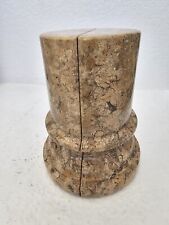 Pair of 1980s Carved Fossilized Limestone Bookends With Numerous Fossils Visible picture