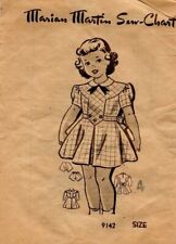 Tot Toddler Sewing Pattern Girls Dress Marian Martin 9142  Size/23 1950's VTG picture