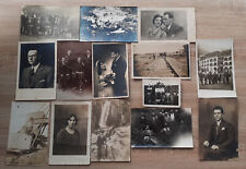 Vintage Lot of Family Photos Black & White Old Bulgarian Photographs picture