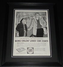 1959 Sears Borg Orlon Car Coats 11x14 Framed ORIGINAL Vintage Advertisement  picture
