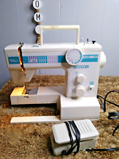 WHITE 14 Stitch JEANS Sewing Machine w/ Walking Foot Pedal Denim Leather - WORKS picture
