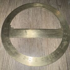 Vintage Brass Full Circle Protractor Circular 8” Topography Map Nautical Rare picture