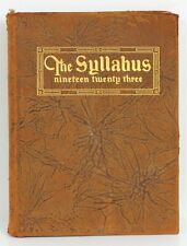 ANTIQUE THE SYLLABUS 1923 BOSTON UNIVERSITY COLLEGE OF BUISNESS YEAR BOOK MA  picture