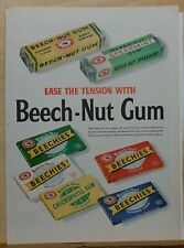 1954 magazine ad for Beech-Nut Gum - Ease the tension with Beechies gum picture