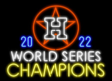 Houston Astros 2022 World Series Champions 24x20 Neon Light Lamp Sign picture