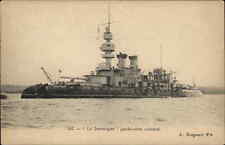 French Navy Coat Guard Battleship Le Jemmapes 1906 Cancel Postcard picture