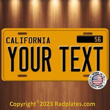 Vintage Replica 1950s yellow Custom California Aluminum License Plate Tag B picture