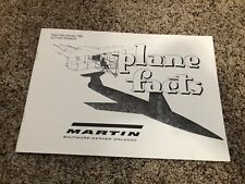 1991 Martin Company Plane Facts 33 Page Brochure picture