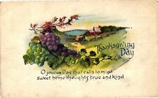 Vintage Postcard- THANKSGIVING DAY, O JOYOUS DAY THAT CALLS TO MIND SWEET HOME T picture