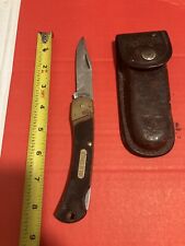 Schrade 60T Old Timer Folding Pocking Knife with Leather Sheath USA picture