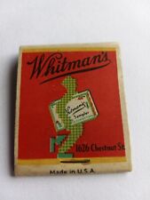 1626 Chestnut St Philadelphia Whitmans Luncheon  Men's Grille Matchbook picture
