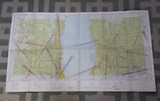 Vtg Milwaukee 1944 Sectional Aeronautical Chart (V-7) Map Decor 43