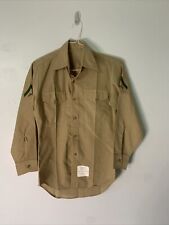 US MARINE CORPS USMC KHAKI TAN SHORT SLEEVE DRESS SHIRT SIZE 14 1/2 X 31 picture