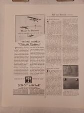 General Electric 1930 11x14 Magazine Ad aviation & ox cart picture