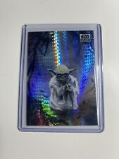 2021 Topps Star Wars Chrome Galaxy Yoda On Dagobah Prizm /75 picture