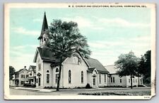 M.E. Church Educational Building Harrington Delaware c1930 Postcard picture