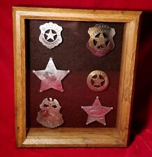 Western Cowboy TV Movie Prop Pinback Marshall Texas Rangers Badges VTG LOT  picture