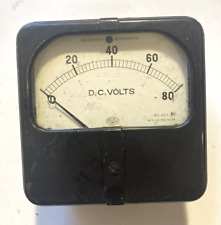 VINTAGE ROLLER SMITH 0-80 D.C. VOLTS PANEL METER FROM RADIO ESTATE picture