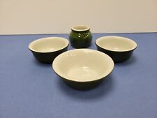 Vintage Hall Avocado Green Various Small Bowls & Beanpot picture