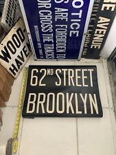 1948 NY NYC BMT SUBWAY ROLL SIGN 62ND STREET BENSONHURST BAY RIDGE BROOKLYN picture