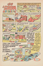 1970s IDEAL MOTORIFIC Race Car Sets Toy PRINT AD - 18 New Cars, 8 New Trucks ART picture